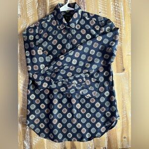 J Crew Patterned Navy Shirt size 00